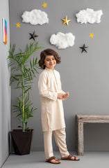 FESTIVE'22 BOYS SEMI FORMAL KAMEEZ SHALWAR FAWN
