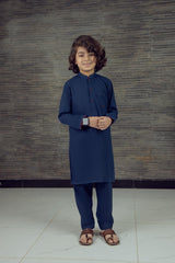EID FESTIVE'22 BOYS SEMI FORMAL KAMEEZ SHALWAR BLUE