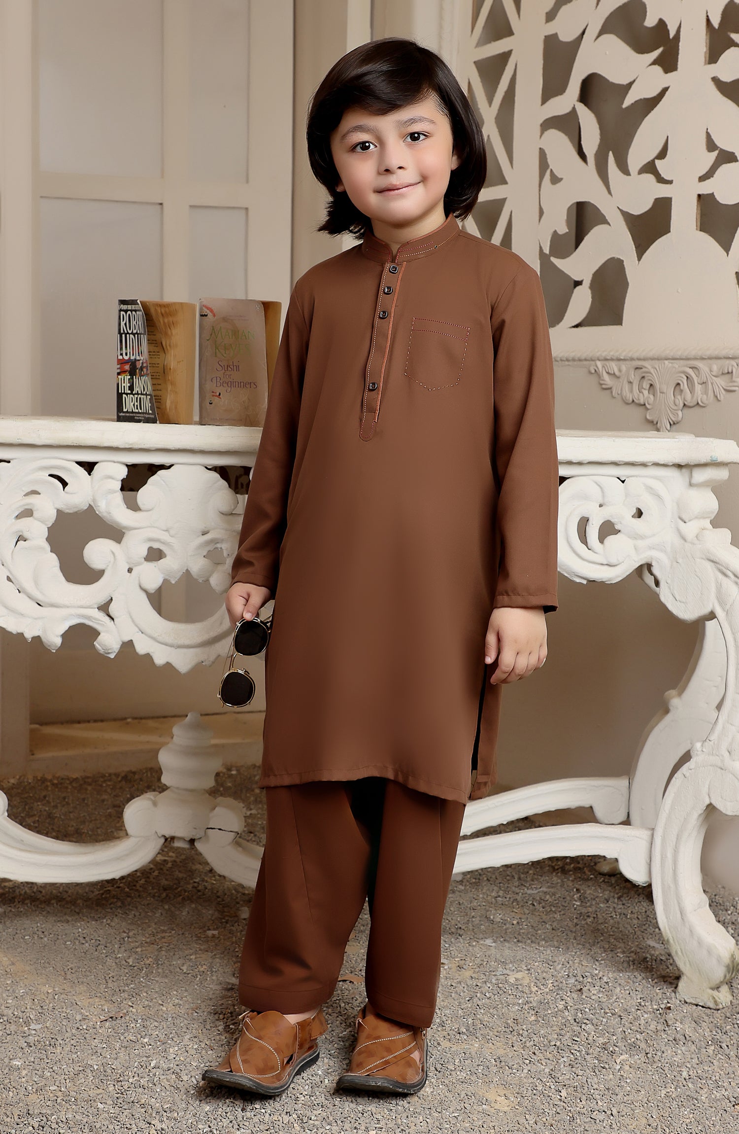 Boys Eid Dress Brown Semi Formal Outfits For Boys EID FESTIVE'22