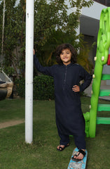 SUMMER'22 BOYS CASUAL STYLING KAMEEZ SHALWAR NAVY BLUE