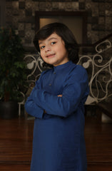 SUMMER'22 BOYS SEMI FORMAL KAMEEZ SHALWAR BLUE