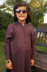 SUMMER'22 BOYS PLAIN KURTA MAROON