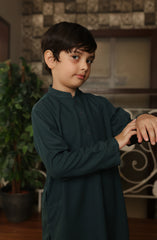 SUMMER'22 BOYS PLAIN KAMEEZ SHALWAR DEEP TEAL