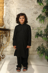 SUMMER'22 BOYS SEMI FORMAL KAMEEZ SHALWAR BLACK