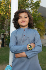 SUMMER'22 BOYS SEMI FORMAL STYLING KAMEEZ SHALWAR BLUE