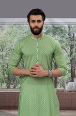 MEN KURTA PRINTED GREEN