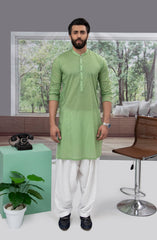MEN KURTA PRINTED GREEN