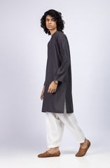 SUMMER'23 TEENS KURTA PRINTED CHARCOAL