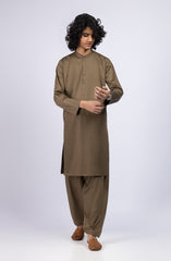 SUMMER'23 TEENS KAMEEZ SHALWAR SEMI FORMAL BROWN