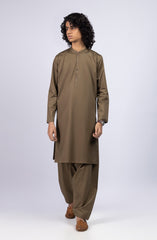 SUMMER'23 TEENS KAMEEZ SHALWAR SEMI FORMAL BROWN