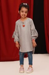 WINTER'22 ILVER GREY 1PC STITCHED KURTI