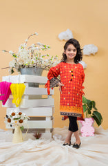 PEACH ROSE STITCHED 1PC STITCH KURTI