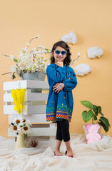 BLUE KANTHA STITCHED 1PC STITCH KURTI