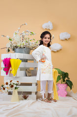 GIRLS LAWN PRINTED 3PC STITCHED SUIT