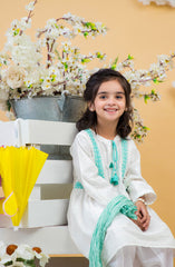 GIRLS LAWN PRINTED 3PC STITCHED SUIT