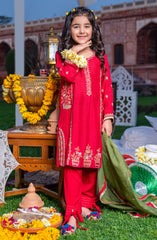 EID FESTIVE'22 GIRLS 3PC STITCHED SUIT