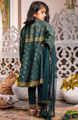 FESTIVE'22 ZARAFSHAN SEMI FORMAL GIRLS 3PC STITCHED SUIT