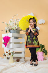 BLACK GARDEN PRINTED 2PC STITCHED SUIT