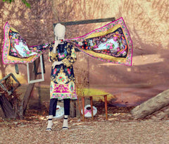 WOMEN ROYAL DELFT EMBROIDERED STITCHED 3PC SUIT