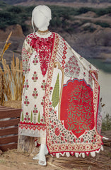 WOMEN ETHNIC ELEGANCE EMBROIDERED PRINTED CAMBRIC 3PC UNSTITCHED