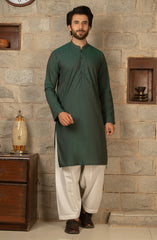 MEN KURTA PLAIN GREEN (6675468419246)