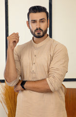 MEN KURTA PLAIN BEIGE