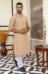 MEN KURTA PLAIN BEIGE