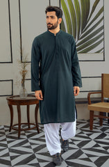 MEN KURTA PLAIN GREEN