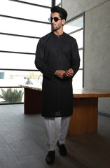 SUMMER'23 MEN KURTA CASUAL BLACK