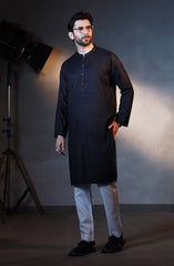 SUMMER'23 MEN KURTA CASUAL BLACK