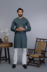 MEN KURTA CASUAL GREY (6654687609006)