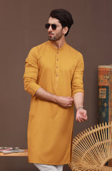 FESTIVE'23 MEN KURTA CASUAL MUSTARD