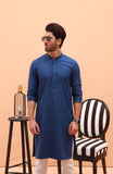 FESTIVE'23 MEN KURTA SEMI FORMAL INK BLUE