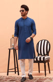 FESTIVE'23 MEN KURTA SEMI FORMAL INK BLUE