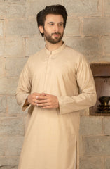 MEN KURTA PLAIN FAWN (6675483656366)