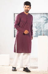 MEN KURTA PLAIN MAROON (6848046203054)