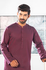 MEN KURTA PLAIN MAROON (6848046203054)