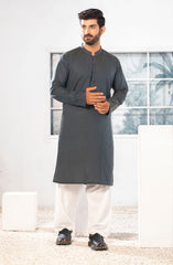 MEN KURTA PLAIN DARK GREEN (6848075333806)