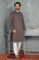 MEN KURTA PLAIN BLACK (6977960378542)