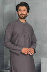 MEN KURTA PLAIN GREY (6978070118574)