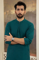 MEN KURTA PLAIN GREEN