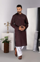 MEN KURTA PLAIN MAROON