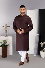 MEN KURTA PLAIN MAROON