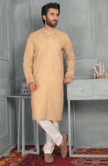 MEN EMBROIDERY KURTA BRONZE (6978214199470)