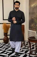 MEN KURTA PLAIN BLACK