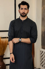 MEN KURTA PLAIN BLACK