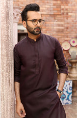 FESTIVE'22 MEN KURTA PLAIN BURGUNDY
