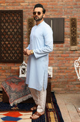 FESTIVE'22 MEN KURTA PLAIN SKY BLUE