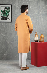WINTER'22 MEN KURTA PLAIN ORANGE