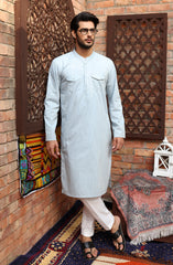 MEN KURTA CASUAL SKY BLUE